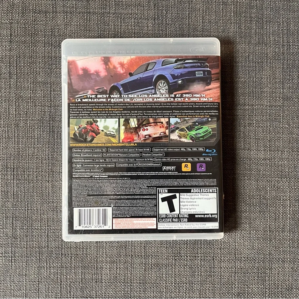 Midnight Club Los Angeles Sony PS3 Playstation 3 Game Complete - Picture 2 of 3